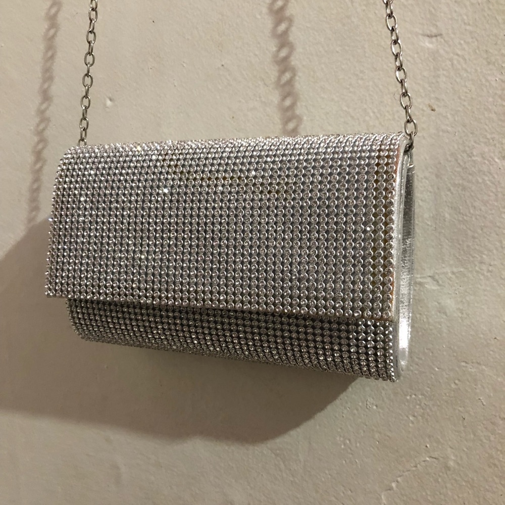 Sparkly Clutch Bag with Removable Strap